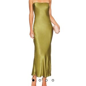Angel Strapless Midi Dress in Olive
SNDYS x Revolve
